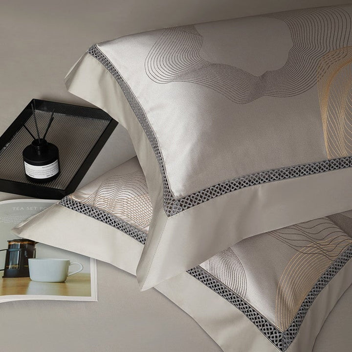 Sonata Luxus Bettbezug Set – 1000 TC Baumwolle mit seidig satinierter Oberfläche | Karnz