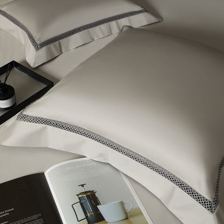 Sonata Luxus Bettbezug Set – 1000 TC Baumwolle mit seidig satinierter Oberfläche | Karnz