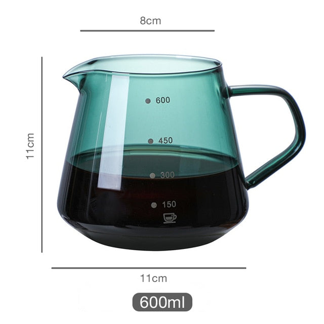Spezialisiertes Coffeeware Kit Pour Over Kaffee Glas Sharing Pot | Karnz