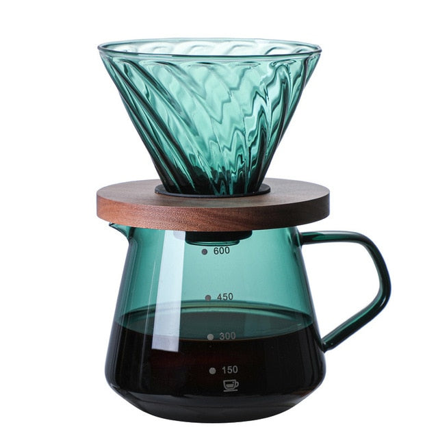 Spezialisiertes Coffeeware Kit Pour Over Kaffee Glas Sharing Pot | Karnz