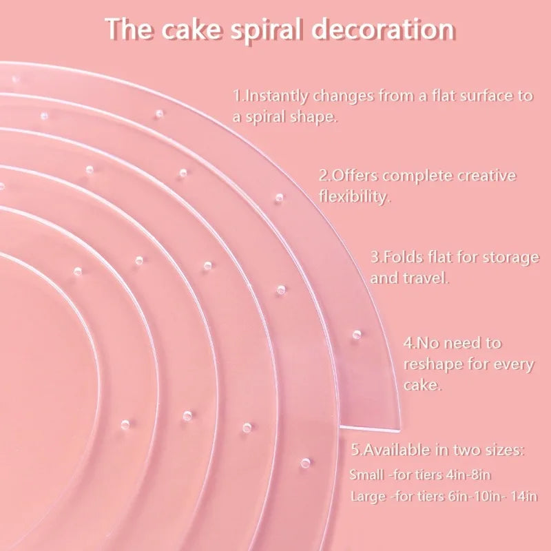 Spiral gestufter Acryl-Kuchenständer Wiederverwendbare Faltbare Gebäckdekoration | Karnz