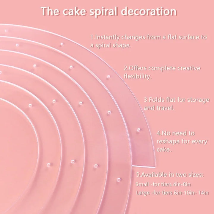 Spiral gestufter Acryl-Kuchenständer Wiederverwendbare Faltbare Gebäckdekoration | Karnz