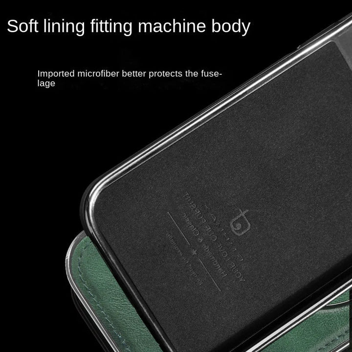 Lederhülle mit unsichtbarem Ständer für das iPhone