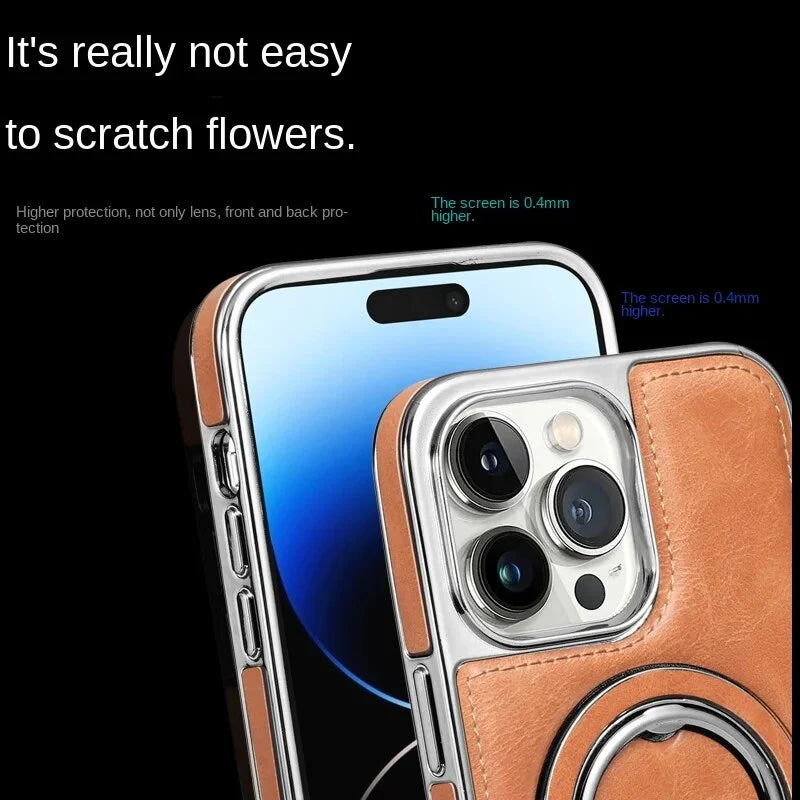 Lederhülle mit unsichtbarem Ständer für das iPhone