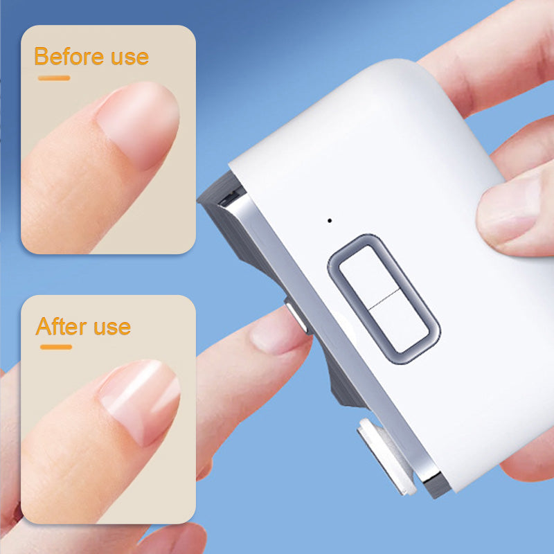 Karnz | Elektrischer Fußnagelknipser & Polierer | 2 Geschwindigkeitsstufen | Integriertes LED-Licht & Abfallbehälter | USB-C Wiederaufladbar | Sicherer Nagelkürzer für Senioren & Kinder