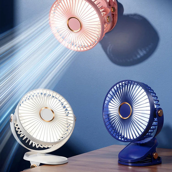 Wiederaufladbarer Clip-On Hängender Tischventilator mit Klimaanlage | Karnz