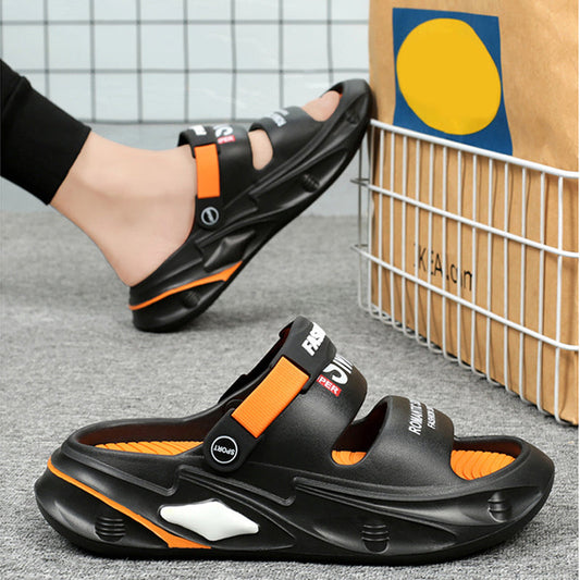 🔥Neuer Sommerschlussverkauf - 40% Rabatt🔥Tretende Scheiße Gefühl dicke EVA-Schaum Kissen Sandalen Hausschuhe 2 in 1