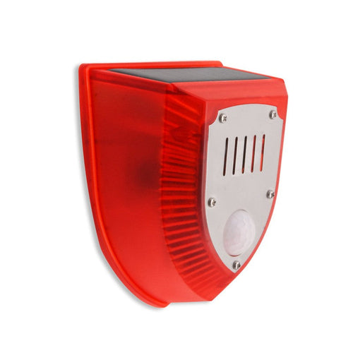 Solarbetriebene 129 dB Sicherheitsalarmlicht mit Bewegungssensor
