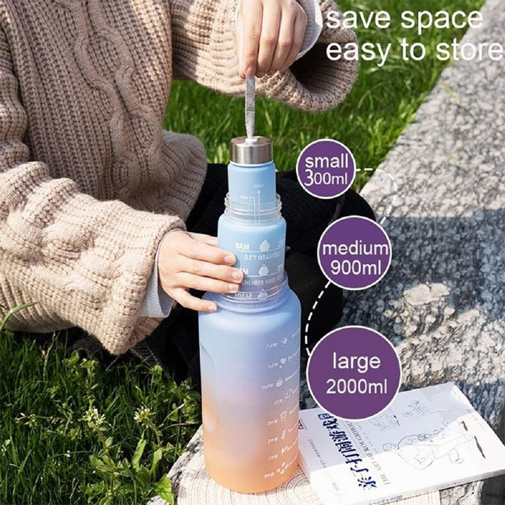 3-IN-1 Motivations-Wasserflasche