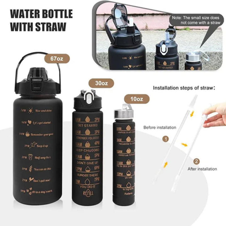 3-IN-1 Motivations-Wasserflasche