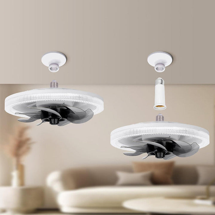 2-in-1 Stumm Einstellbare Ventilatorlampe mit Fernbedienung | Karnz