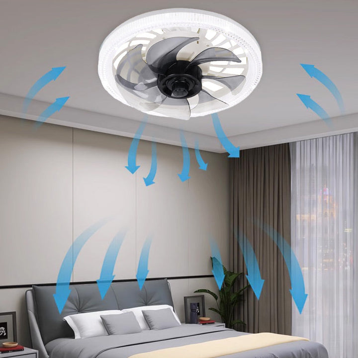 2-in-1 Stumm Einstellbare Ventilatorlampe mit Fernbedienung | Karnz