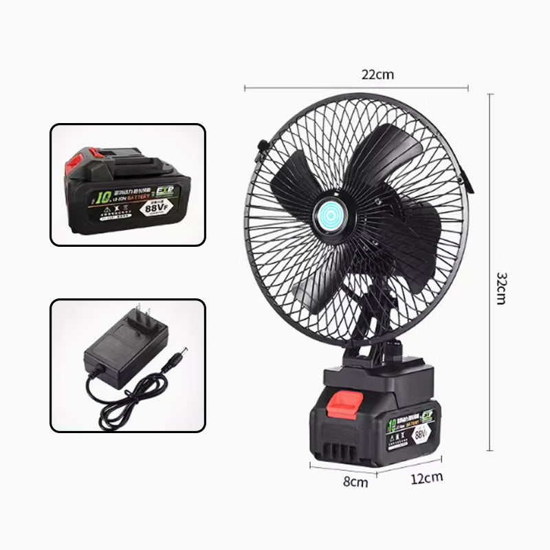 Wiederaufladbarer Tragbarer Außen Drahtloser Camping Ventilator | Karnz