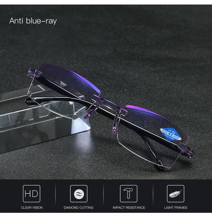 Karnz | High Hardness Anti-Blau Progressive Fern-und Nahbereich Dual-Use Lesebrille