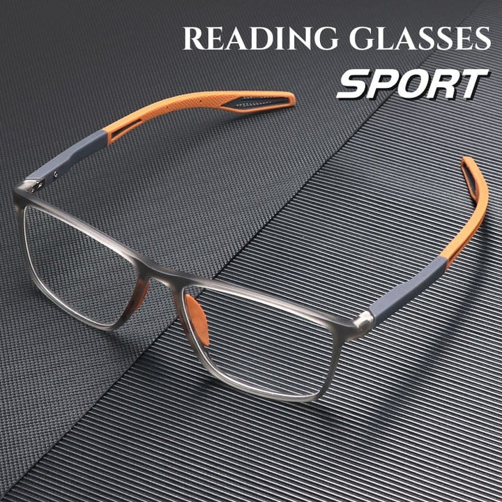 Sportbrille für Herren mit ultraleichten Gläsern gegen Blaulicht und Alterssichtigkeit