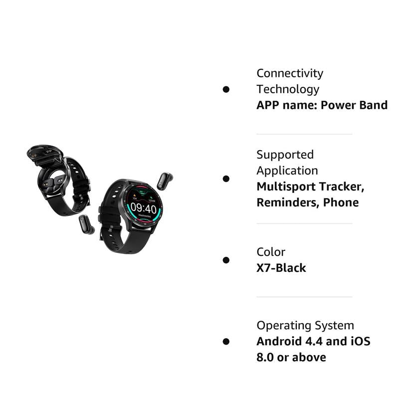2-in-1 Smartwatch mit integrierten Kopfhörern | Karnz