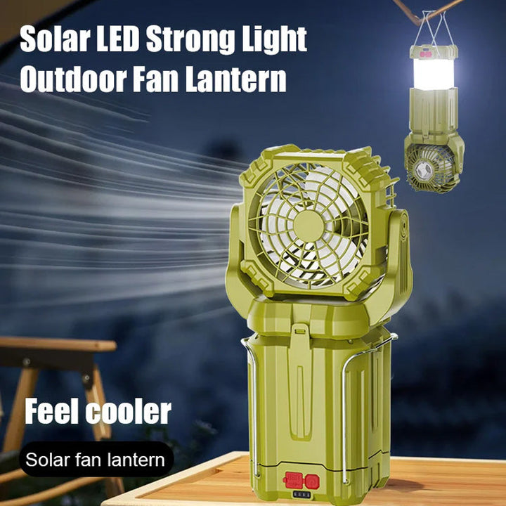 Solar LED Starke Licht Außen Ventilator Laterne | Karnz