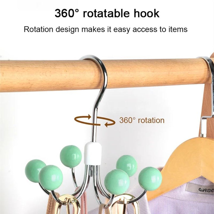 Multifunktions-Aufbewahrungshaken, um 360° drehbar, mit 6 Haken