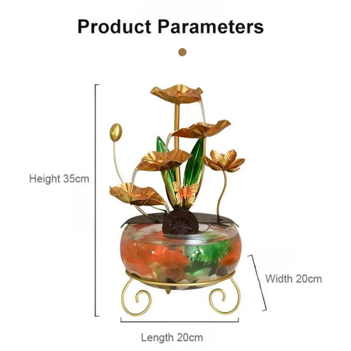 Luxuriöse, kreative Lotus-Aquarium-Dekoration