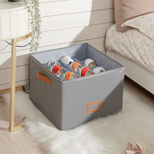 Faltbare Schuhbox aus Stoff mit Deckel | Karnz