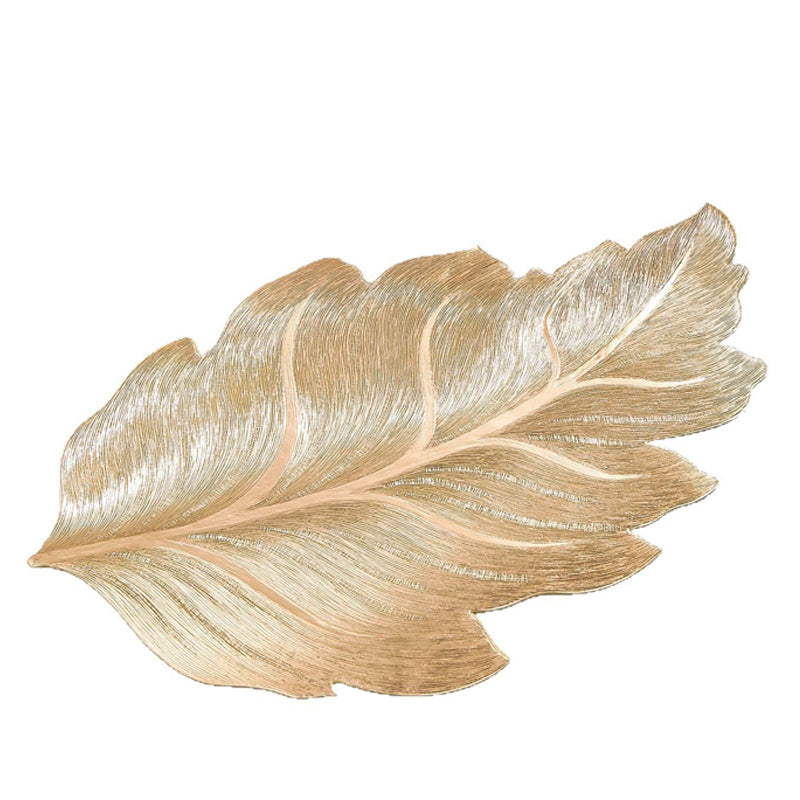Gold Leaf Luxus Platzdeckchen – 3D Elegante Tischmatte aus PVC | Karnz