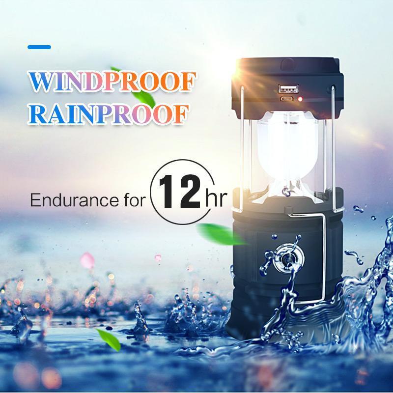 3-in-1 LED Campinglaterne mit Flackerflamme | Karnz