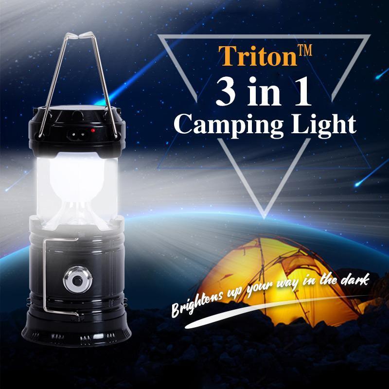 3-in-1 LED Campinglaterne mit Flackerflamme | Karnz