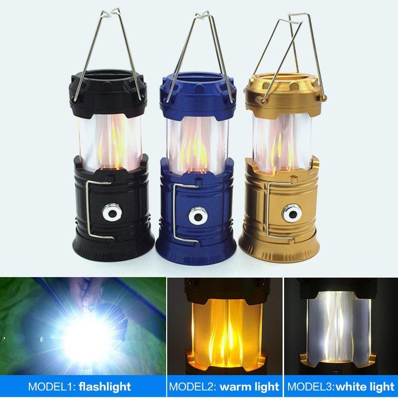 3-in-1 LED Campinglaterne mit Flackerflamme | Karnz