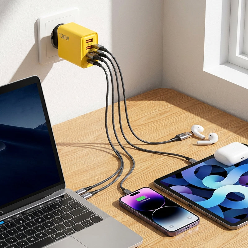 120W USB-Schnellladegerät mit 4 Ports | Karnz