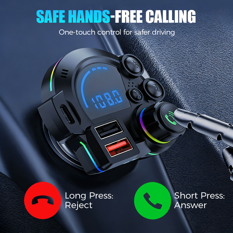 Auto FM-Transmitter Bluetooth 5.3 Dual-USB | Karnz