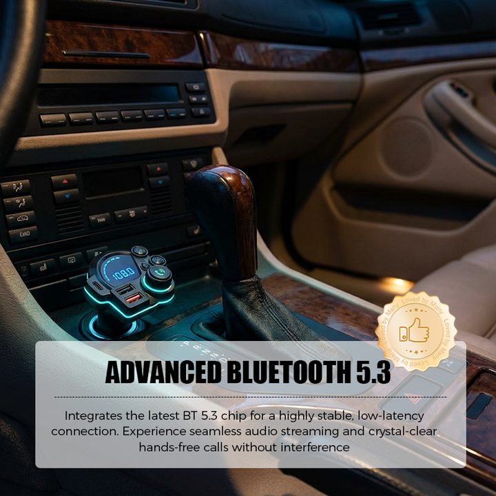 Auto FM-Transmitter Bluetooth 5.3 Dual-USB | Karnz