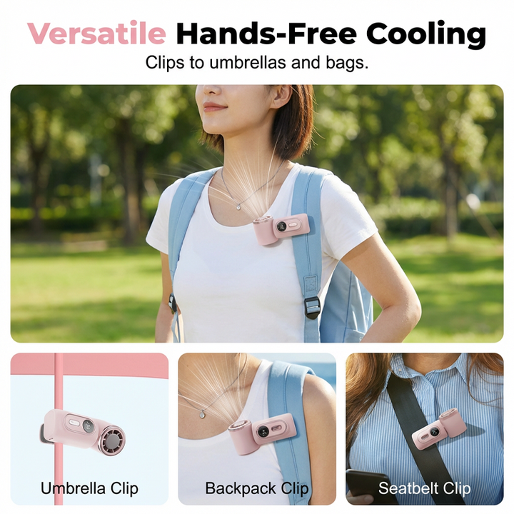 Tragbarer Clip-on Ventilator mit LED-Anzeige | Karnz