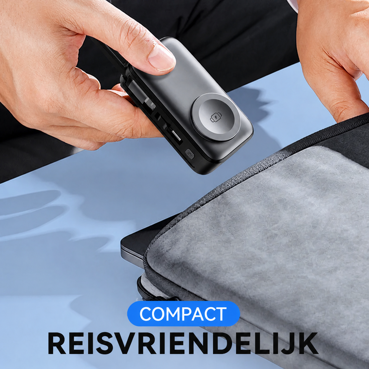 Magnetische 3-in-1 Powerbank mit kabelloser Ladung | Karnz