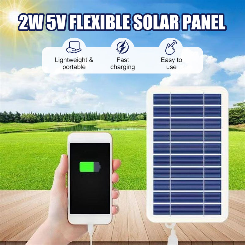 Flexibles Solarpanel 2W 5V mit USB-Ausgang | Karnz
