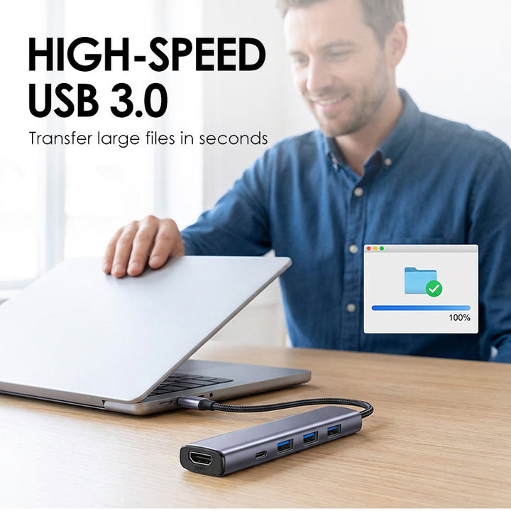 5-in-1 USB-C Hub mit 4K HDMI-Ausgang | Karnz