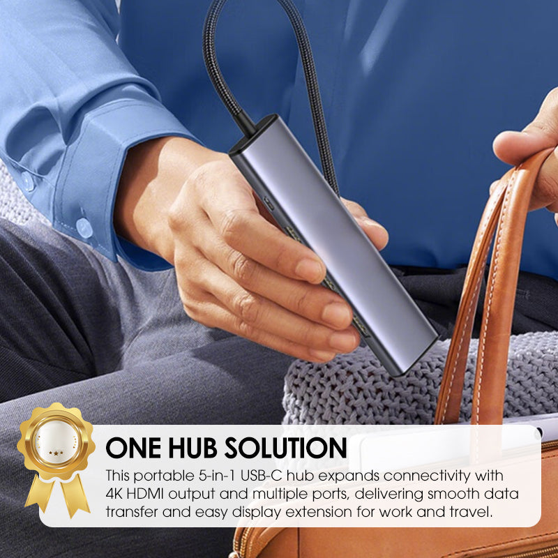 5-in-1 USB-C Hub mit 4K HDMI-Ausgang | Karnz