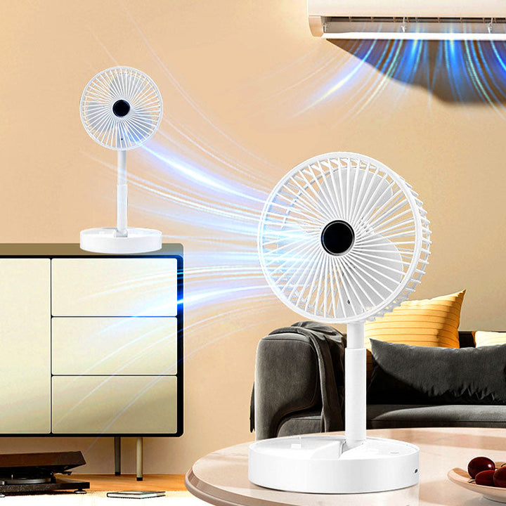 Wiederaufladbarer, faltbarer USB-Teleskopventilator – leise, 180° einstellbar, 4 Geschwindigkeitsstufen, tragbar ✨ | Karnz
