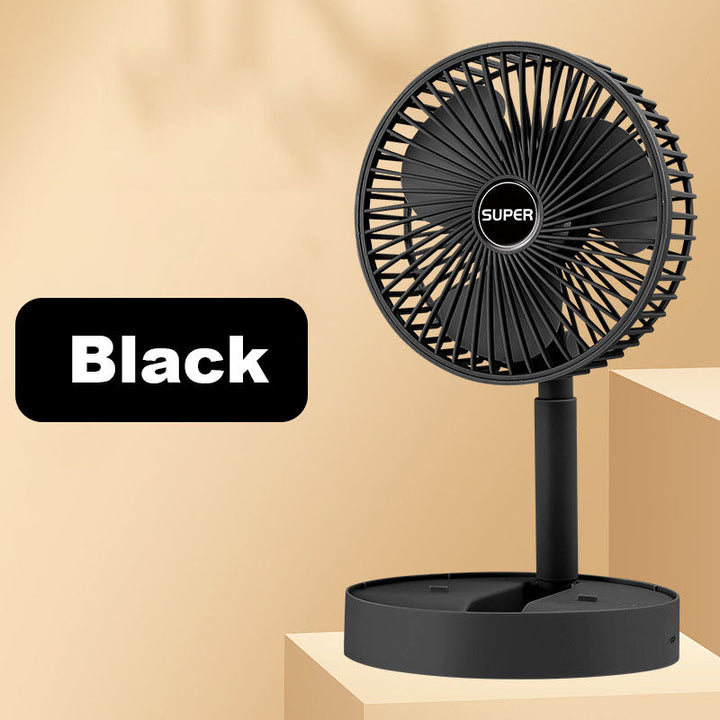 Wiederaufladbarer, faltbarer USB-Teleskopventilator – leise, 180° einstellbar, 4 Geschwindigkeitsstufen, tragbar ✨ | Karnz