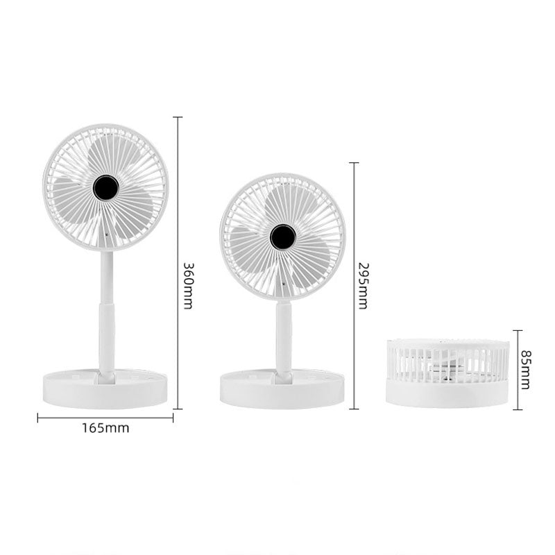 Wiederaufladbarer, faltbarer USB-Teleskopventilator – leise, 180° einstellbar, 4 Geschwindigkeitsstufen, tragbar ✨ | Karnz