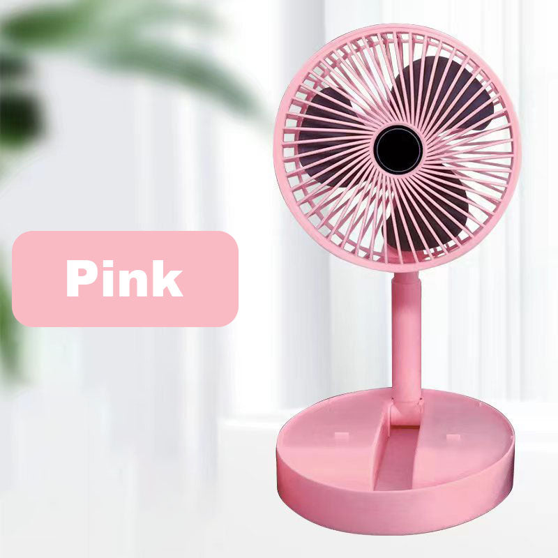 Wiederaufladbarer, faltbarer USB-Teleskopventilator – leise, 180° einstellbar, 4 Geschwindigkeitsstufen, tragbar ✨ | Karnz