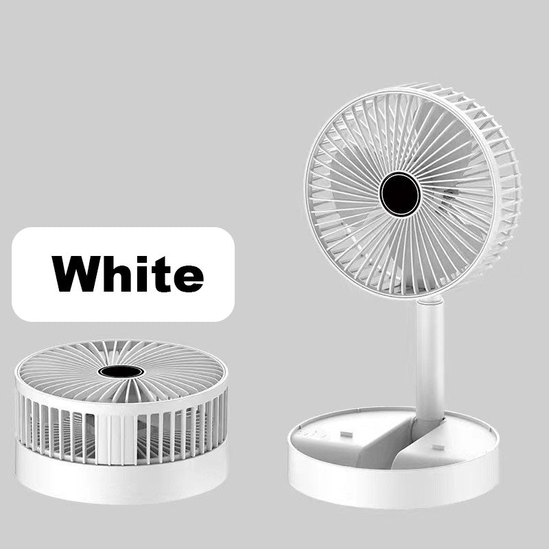 Wiederaufladbarer, faltbarer USB-Teleskopventilator – leise, 180° einstellbar, 4 Geschwindigkeitsstufen, tragbar ✨ | Karnz