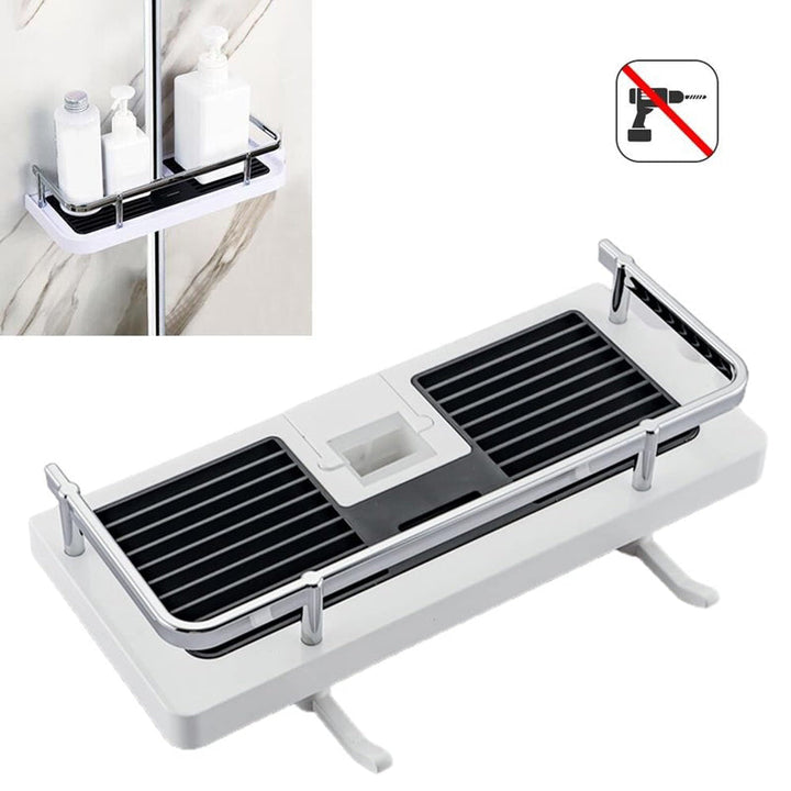 Badezimmerregal Caddy für Duschstange, kein Bohren Pole Duschregal Halter | Karnz