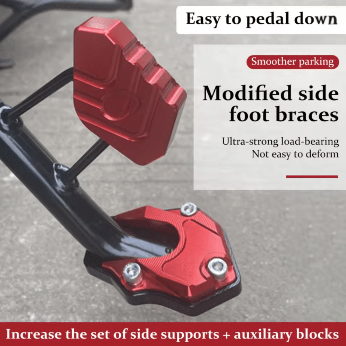 STABILIRIDE – Aluminium-Motorradständerauflage für sicheres Parken