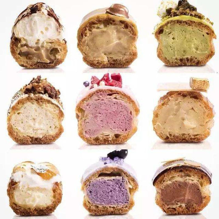 Edelstahl 4 Stück Chrome Éclair Puff Düse | Karnz