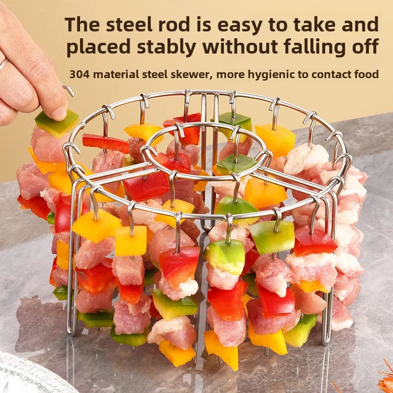 Edelstahl Air Fryer Kebab Rack Vertikale Hängespieße Grill | Karnz