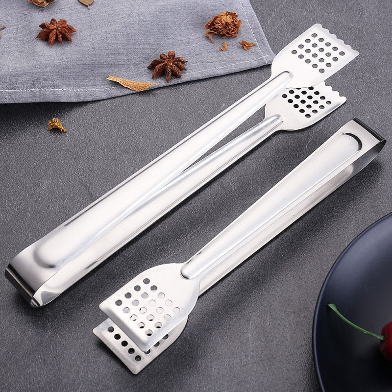 Edelstahl BBQ Lebensmittelzangen Anti-Hitze Brotclip Pastry Clamp Zange | Karnz