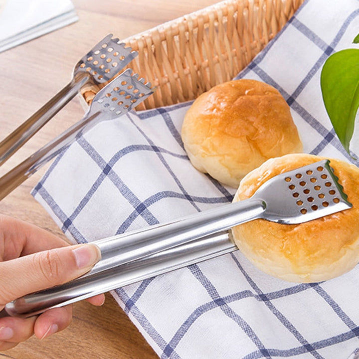 Edelstahl BBQ Lebensmittelzangen Anti-Hitze Brotclip Pastry Clamp Zange | Karnz