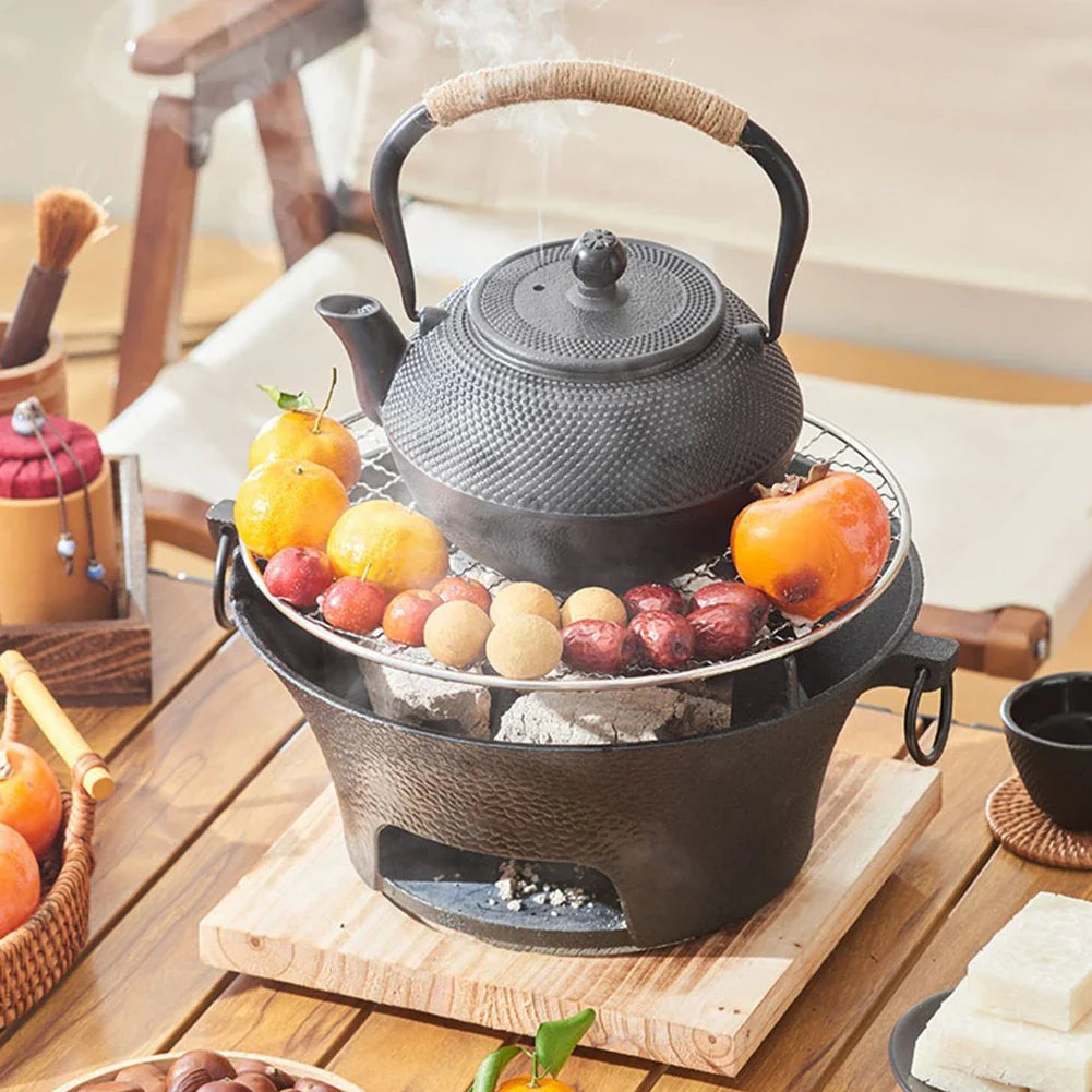 Edelstahl BBQ Grill Tischplatte Gusseisen Holzkohlegrill Herd | Karnz