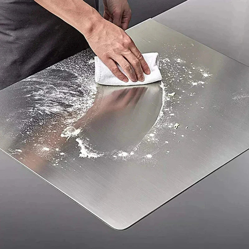 Edelstahl Schneidebrett mit Lippe Multifunktionales Schneidebrett | Karnz