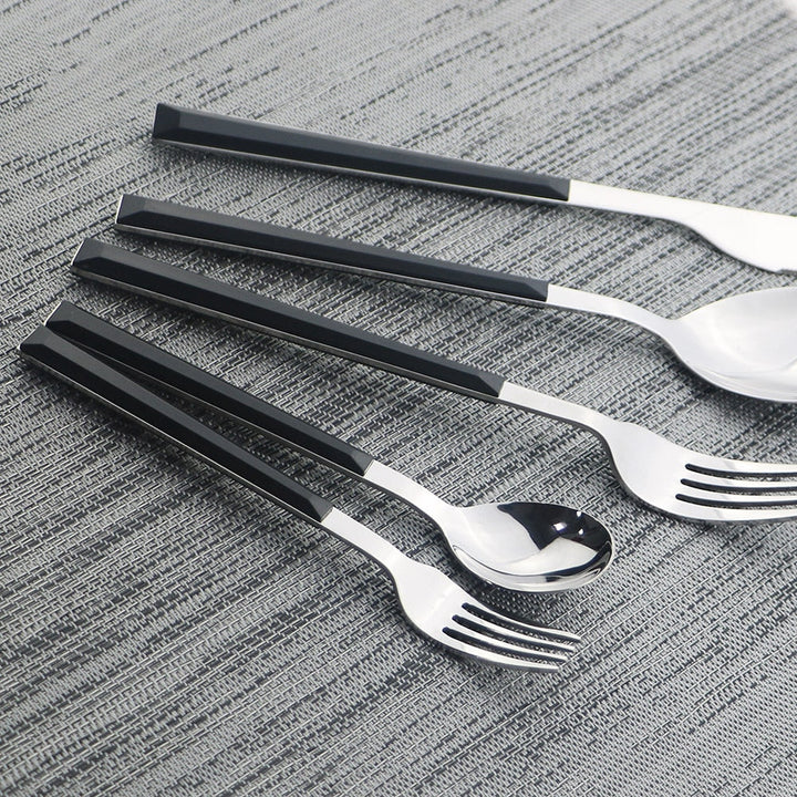 Edelstahl Geschirrset Imitation Holz Marmor Griff Set | Karnz